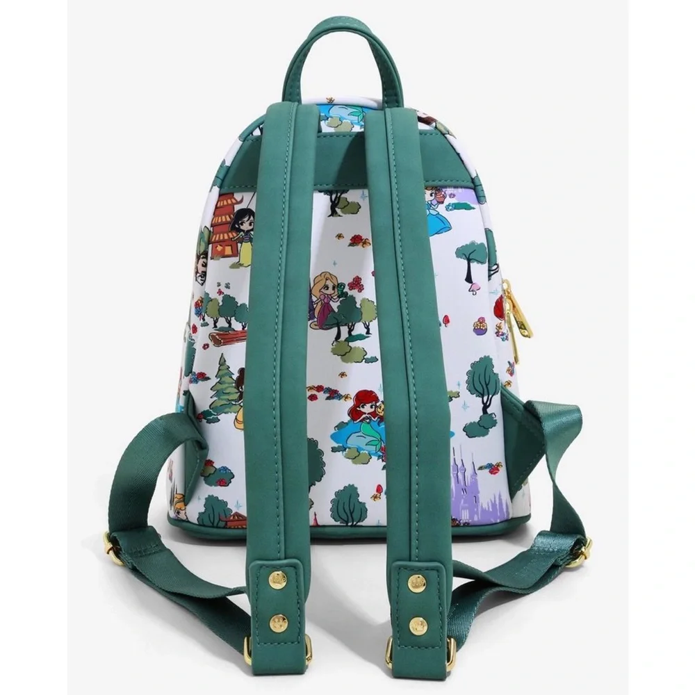 Loungefly Disney Princess Landscape White Mini Backpack‎